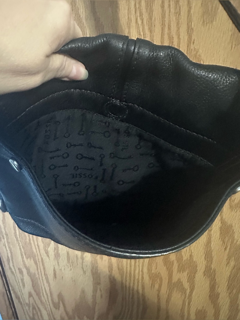 Black Fossil Long Live Vintage Conditioned Leather Bag 2014 Re Release - Picture 5 of 8